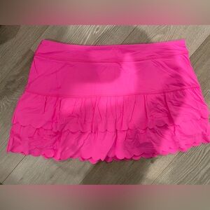 Lilly Pulitzer Meisha EUC Bright Hot Pink Ruffled Skirt